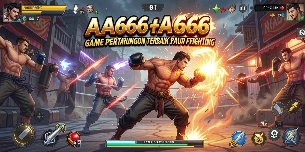 Screenshot gameplay AA666 menampilkan aksi pertarungan yang mendebarkan.