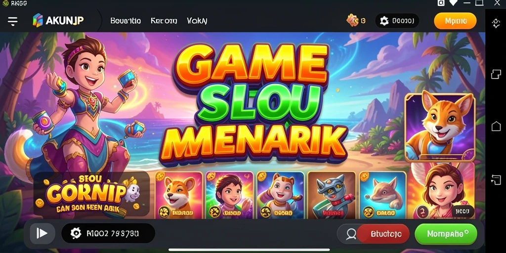 Tampilan menakjubkan dari gameplay Slot AKUNJP.