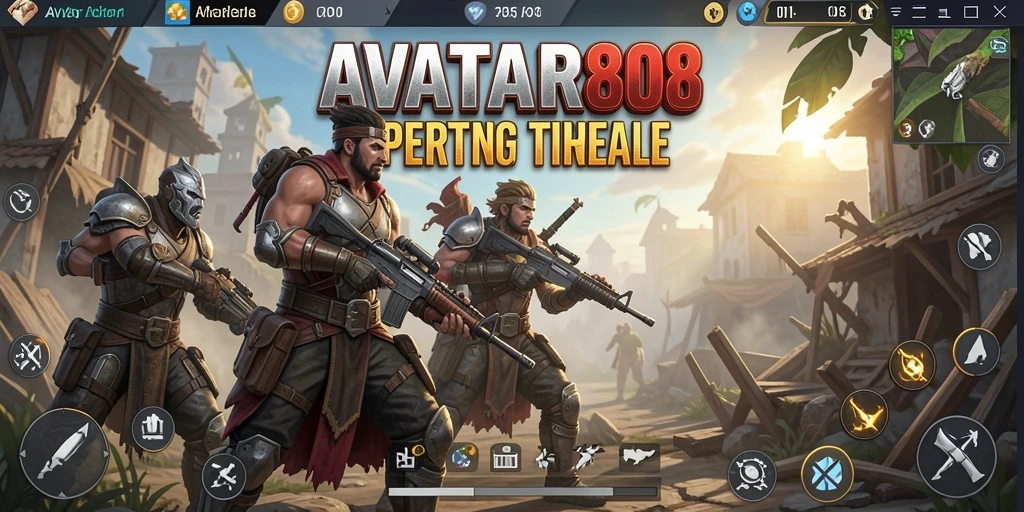 Tampilan aksi seru dari gameplay <strong>AVATAR808</strong> dalam pertarungan Battle Royale.