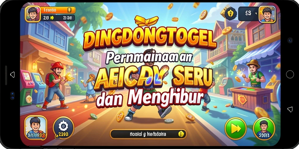 Screenshot gameplay DINGDONGTOGEL dengan aksi seru dan warna-warni.