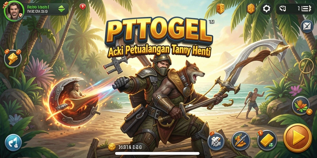 Screenshot utama PTTOGEL menampilkan aksi intens dari gameplay yang mendebarkan.