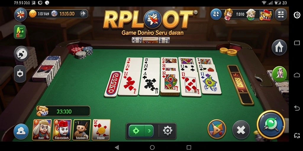 Tampilan gameplay Domino yang seru dan interaktif.